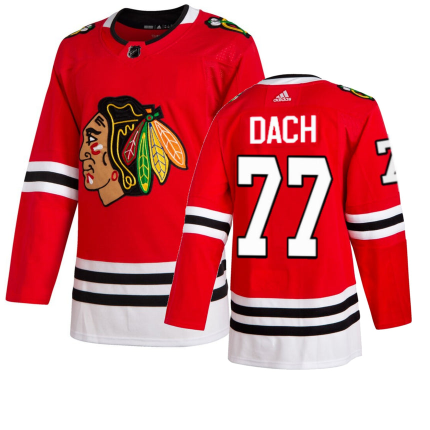 Men's Kirby Dach Chicago Blackhawks Home Red Adidas Authentic Jersey