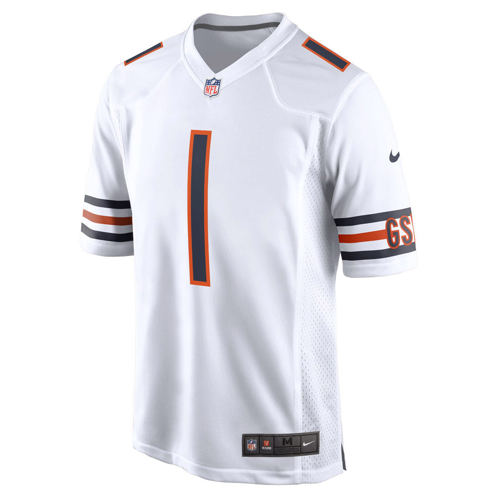 Youth Chicago Bears Justin Fields Game Jersey White