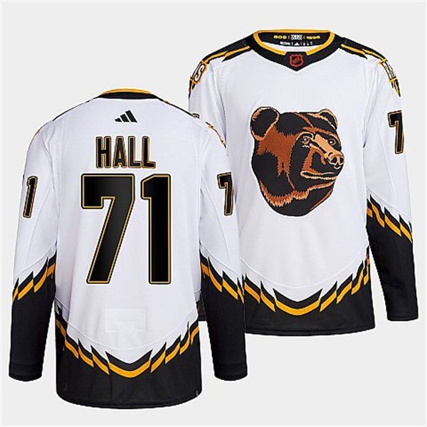 Boston Bruins #71 Taylor Hall White Reverse Retro Jersey