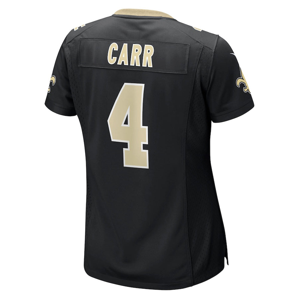 Women's New Orleans Saints Derek Carr Game Jersey - Black