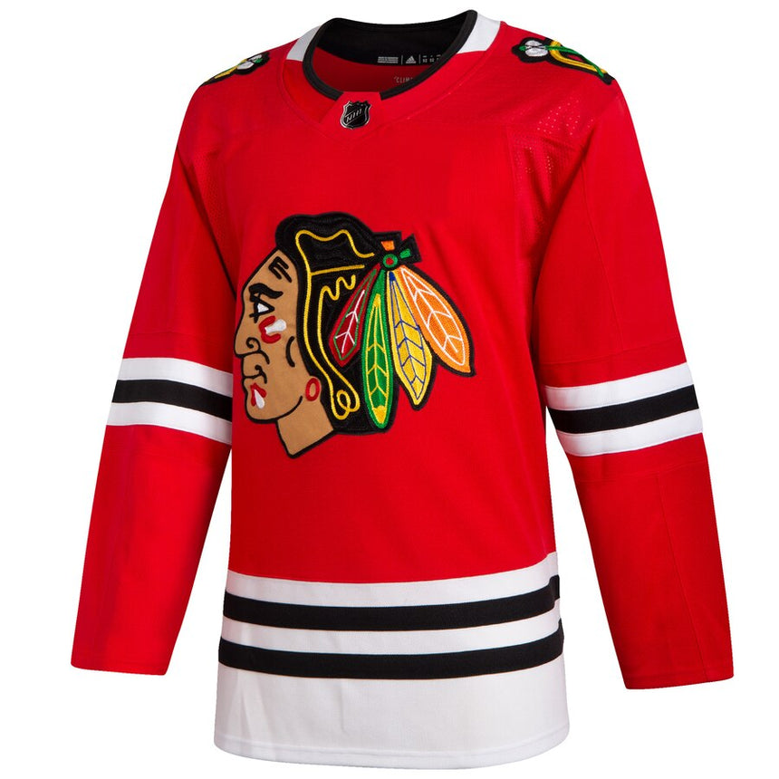 Men's Duncan Keith Chicago Blackhawks Home Red Adidas Authentic Jersey (updated collar)