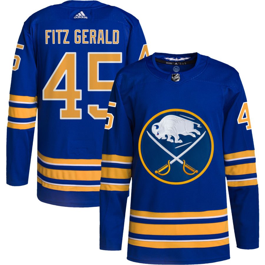 Buffalo Sabres #45 Casey Fitzgerald Royal Home Authentic Pro Jersey