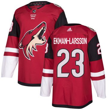 Men's Arizona Coyotes #23 Oliver Ekman-Larsson Maroon Home Authentic Stitched Hockey Jersey