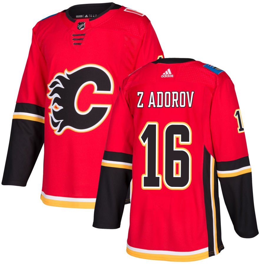 Calgary Flames #16 Nikita Zadorov Red Home Authentic Jersey